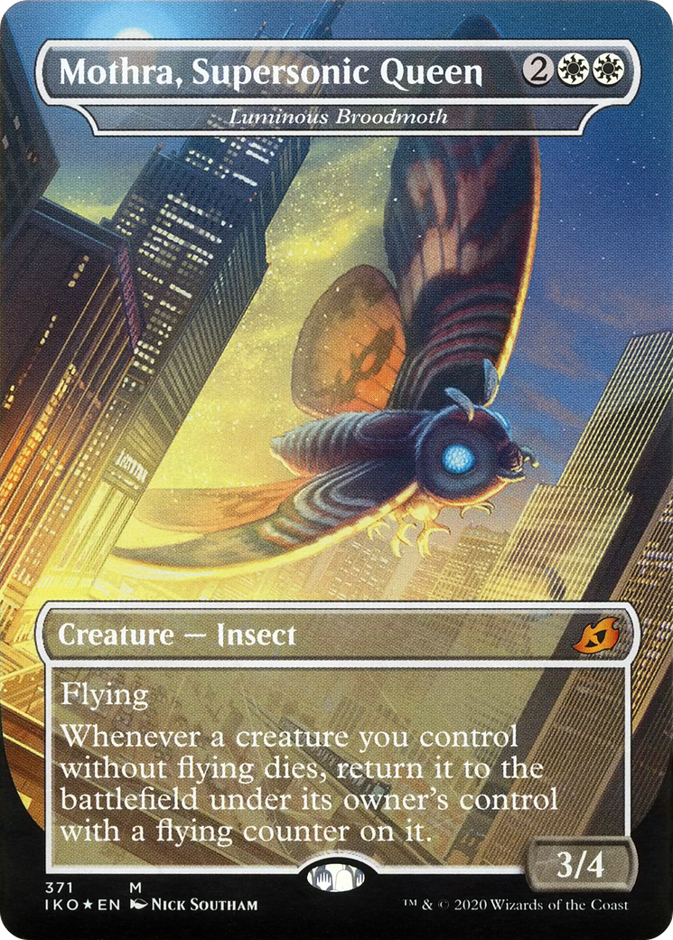 Mothra, Supersonic Queen - Luminous Broodmoth (371) [Ikoria: Lair of Behemoths] foil - Deck Out Gaming