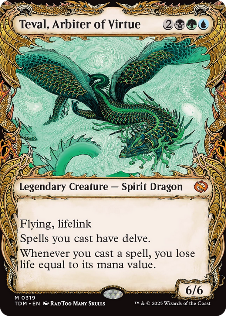 Teval, Arbiter of Virtue (Showcase) (319) [Tarkir: Dragonstorm] foil - Deck Out Gaming