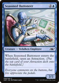 Seasoned Buttoneer (58) [Unfinity] foil - Deck Out Gaming
