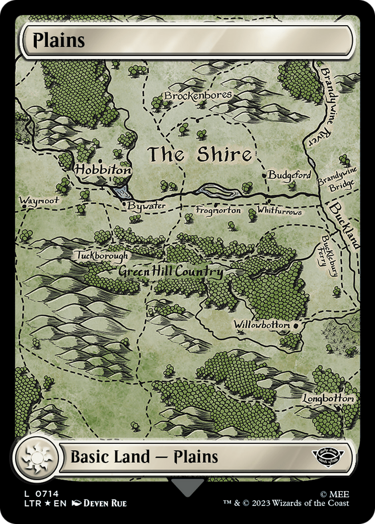 Plains (0714) (Surge Foil) (714) [The Lord of the Rings: Tales of Middle-earth] foil - Deck Out Gaming