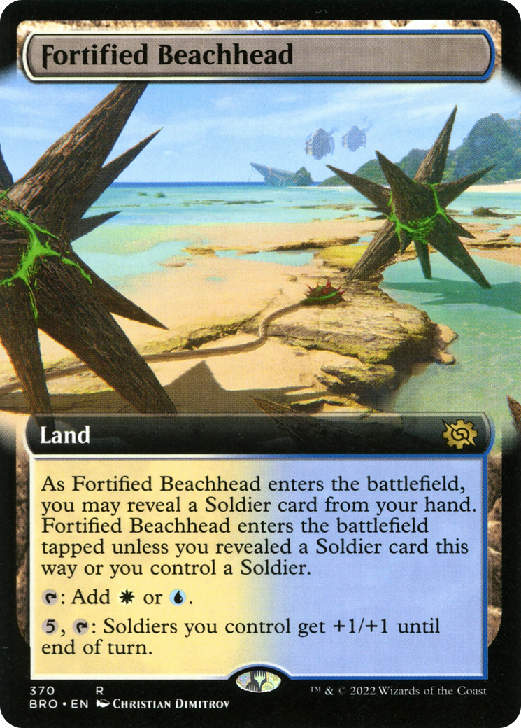Fortified Beachhead (Extended Art) (370) [The Brothers' War] foil - Deck Out Gaming