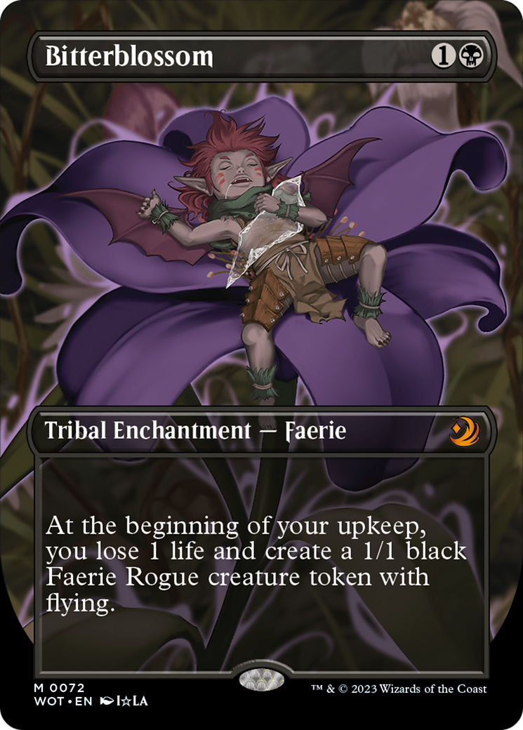 Bitterblossom (Anime Borderless) (72) [Wilds of Eldraine: Enchanting Tales] foil - Deck Out Gaming