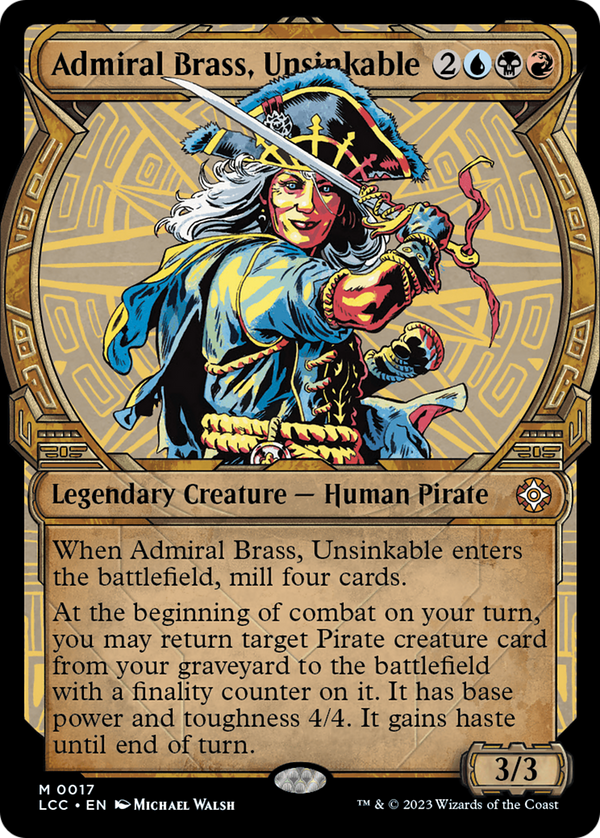 Admiral Brass, Unsinkable (Showcase) (17) [The Lost Caverns of Ixalan Commander] - Deck Out Gaming