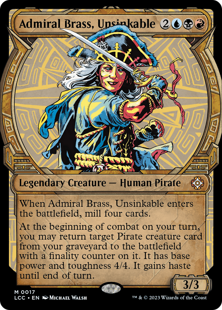 Admiral Brass, Unsinkable (Showcase) (17) [The Lost Caverns of Ixalan Commander] - Deck Out Gaming