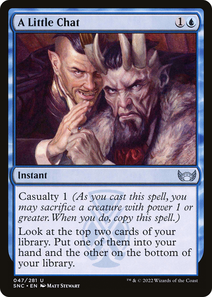 A Little Chat (47) [Streets of New Capenna] foil - Deck Out Gaming