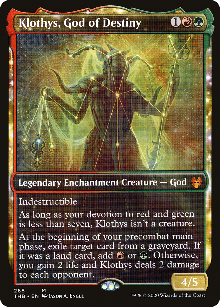 Klothys, God of Destiny (Showcase) (268) [Theros Beyond Death] - Deck Out Gaming