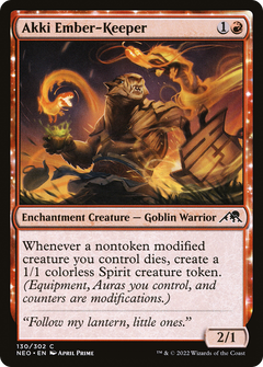 Akki Ember-Keeper (130) [Kamigawa: Neon Dynasty] - Deck Out Gaming