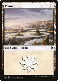 Plains (284) (284) [Kamigawa: Neon Dynasty] foil - Deck Out Gaming