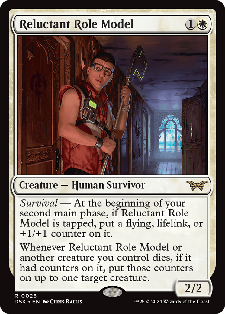 Reluctant Role Model (0026) (26) [Duskmourn: House of Horror] foil - Deck Out Gaming