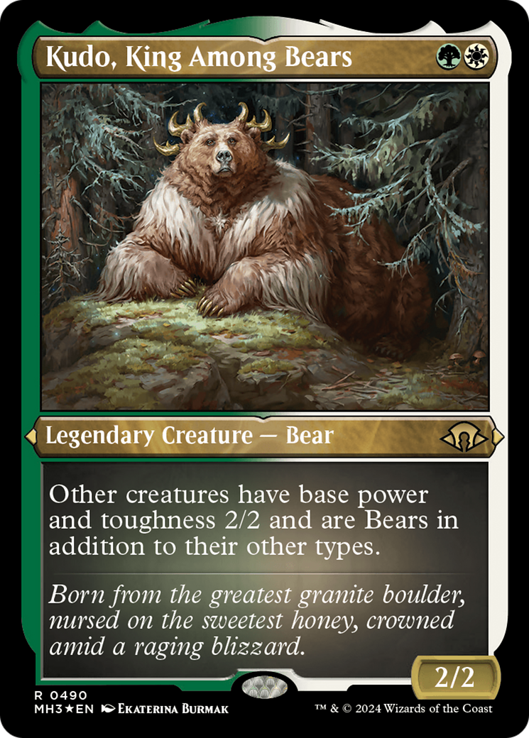 Kudo, King Among Bears (Foil Etched) (490) [Modern Horizons 3] foil - Deck Out Gaming