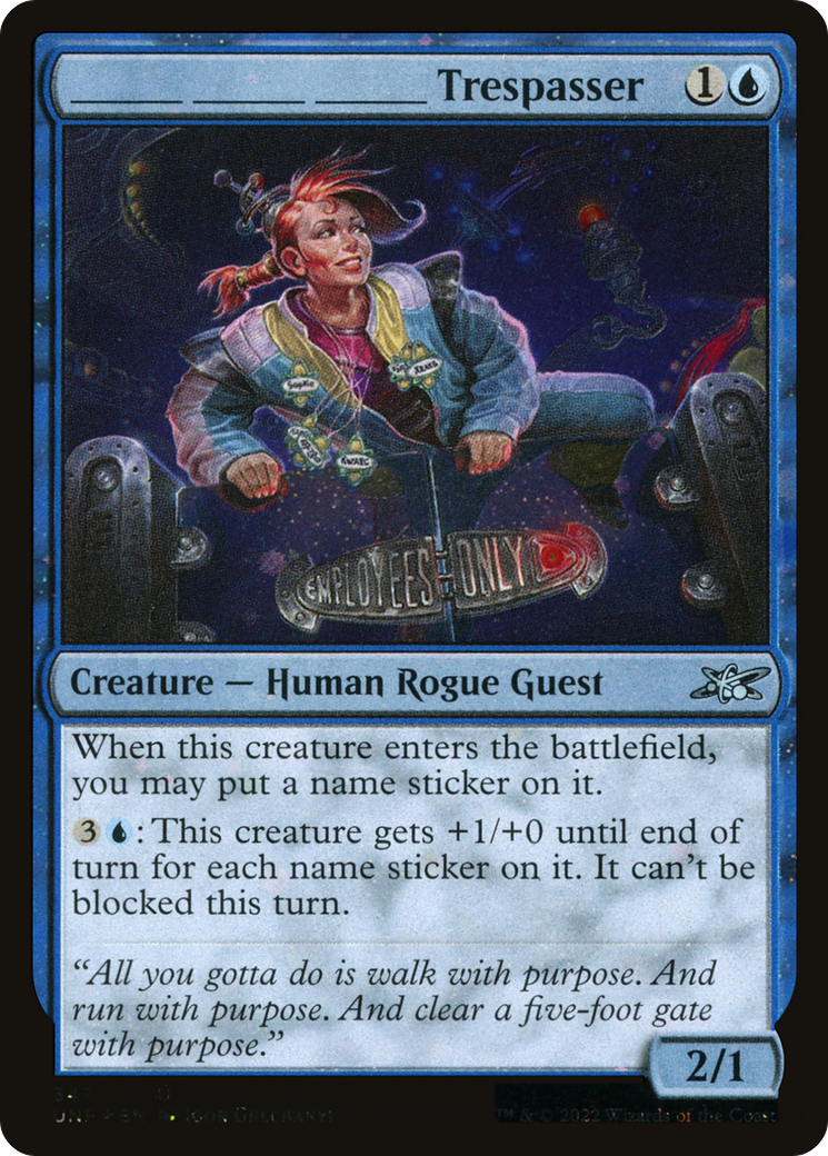 _______ _______ _______ Trespasser (Galaxy Foil) (347) [Unfinity] foil - Deck Out Gaming