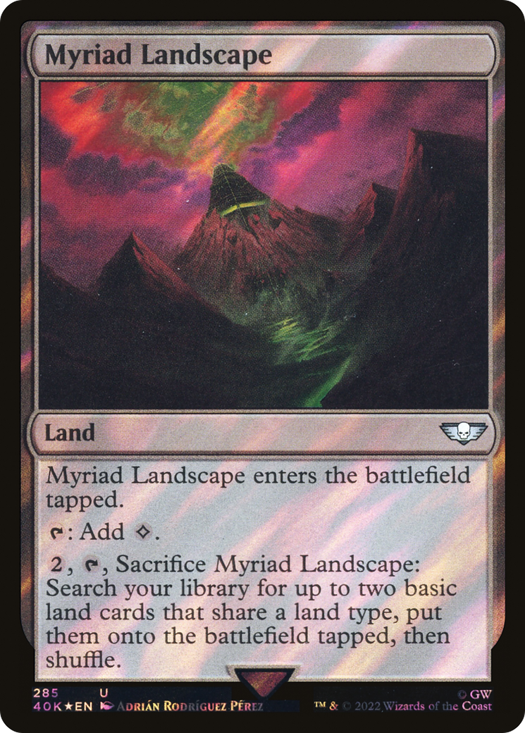 Myriad Landscape (Surge Foil) (285) [Warhammer 40,000 Commander] foil - Deck Out Gaming