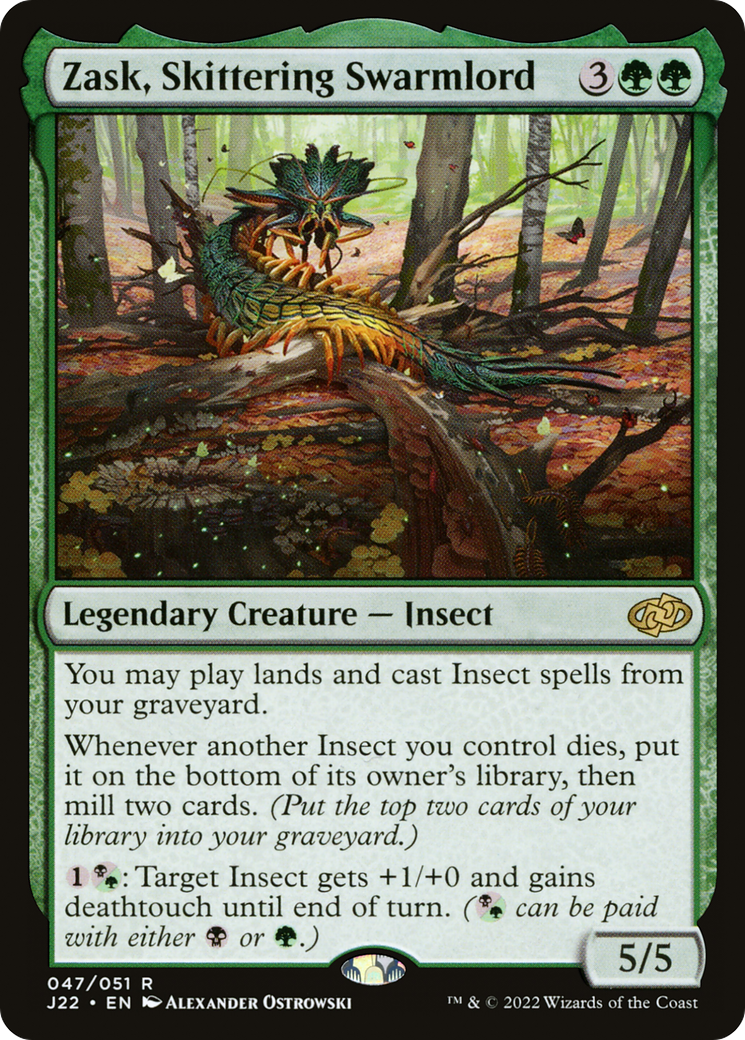 Zask, Skittering Swarmlord (47) [Jumpstart 2022] - Deck Out Gaming