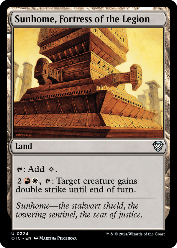Sunhome, Fortress of the Legion (324) [Outlaws of Thunder Junction Commander] - Deck Out Gaming