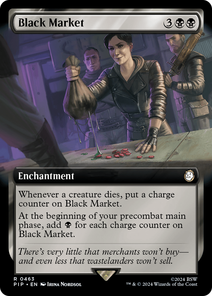 Black Market (Extended Art) (463) [Fallout] foil - Deck Out Gaming