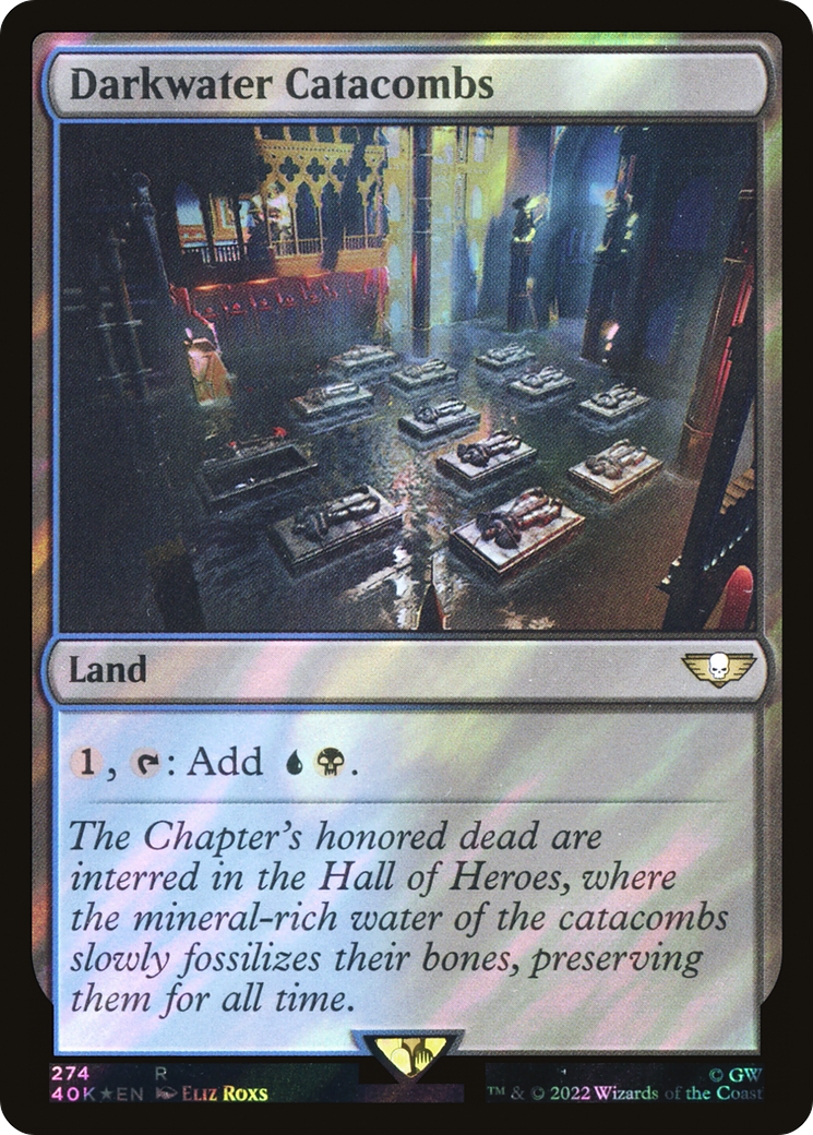 Darkwater Catacombs (Surge Foil) (274) [Warhammer 40,000 Commander] foil - Deck Out Gaming