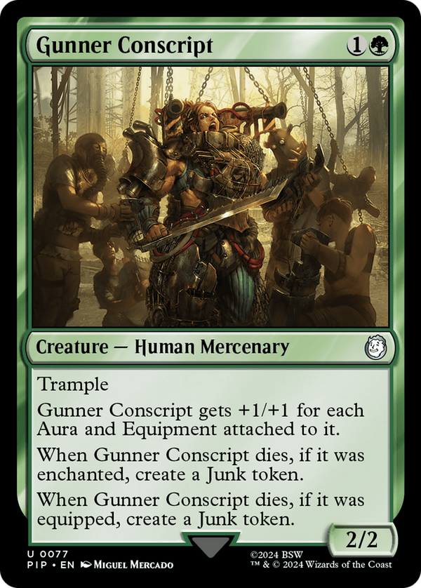 Gunner Conscript (77) [Fallout] foil - Deck Out Gaming