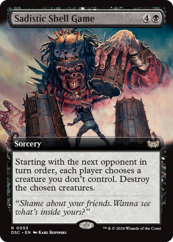Sadistic Shell Game (Extended Art) (53) [Duskmourn: House of Horror Commander] - Deck Out Gaming