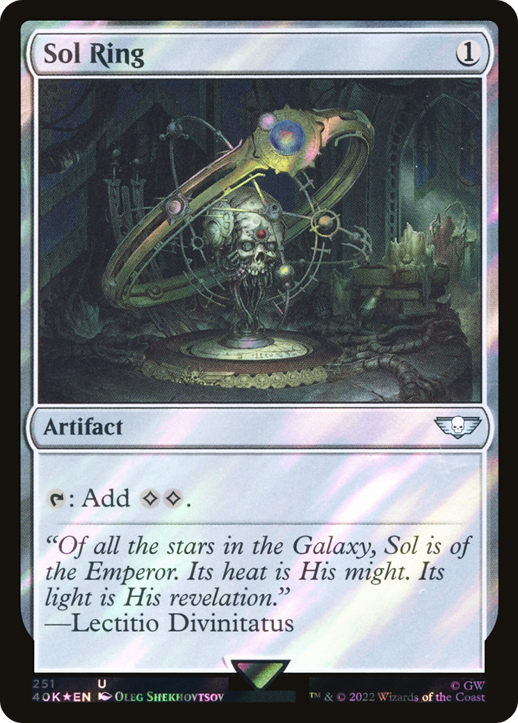 Sol Ring (251) (Surge Foil) (251) [Warhammer 40,000 Commander] foil - Deck Out Gaming