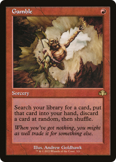 Gamble (Retro Frame) (321) [Dominaria Remastered] foil - Deck Out Gaming