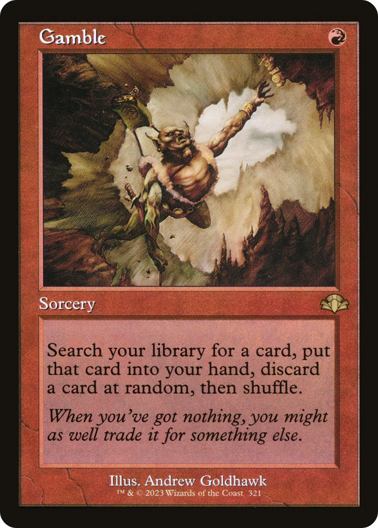 Gamble (Retro Frame) (321) [Dominaria Remastered] - Deck Out Gaming