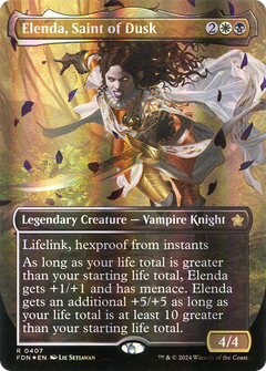 Elenda, Saint of Dusk (Borderless) (Mana Foil) (407) [Foundations] foil - Deck Out Gaming