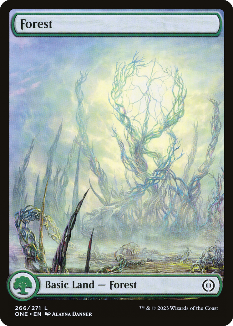 Forest (266) - Full Art (266) [Phyrexia: All Will Be One] foil - Deck Out Gaming