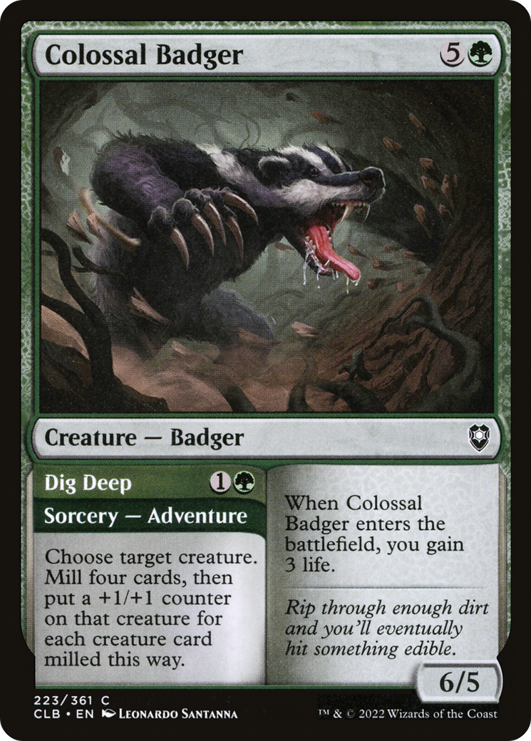 Colossal Badger (223) [Commander Legends: Battle for Baldur's Gate] foil - Deck Out Gaming