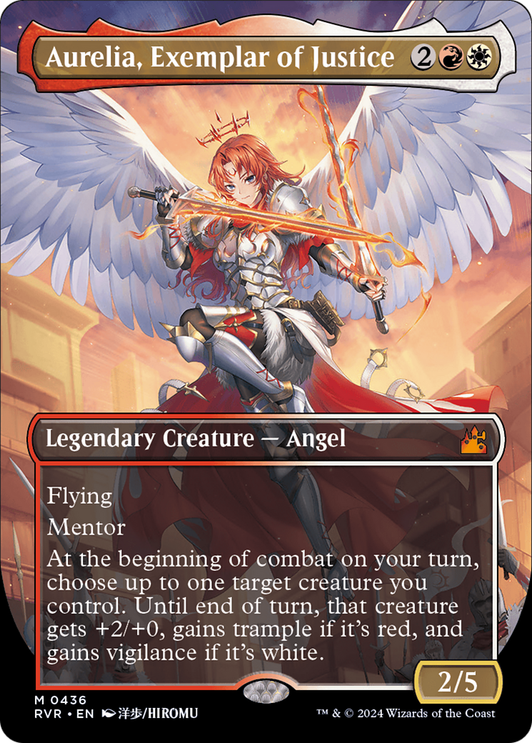 Aurelia, Exemplar of Justice (Anime Borderless) (436) [Ravnica Remastered] - Deck Out Gaming