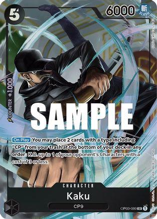 Kaku (080) (Alternate Art) (OP03-080) [Pillars of Strength] Foil - Deck Out Gaming