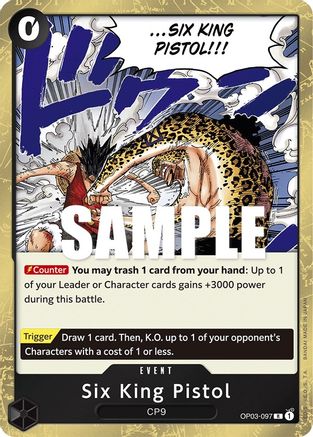 Six King Pistol (OP03-097) [Pillars of Strength] Foil - Deck Out Gaming