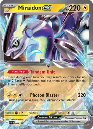 Miraidon ex - 028 (28) [SV: Scarlet & Violet Promo Cards] Holofoil - Deck Out Gaming