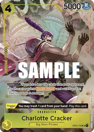 Charlotte Cracker (Alternate Art) (OP03-108) [Pillars of Strength] Foil - Deck Out Gaming