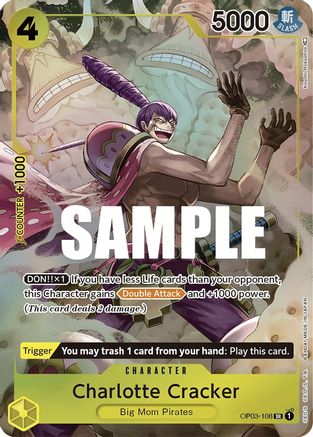 Charlotte Cracker (Alternate Art) (OP03-108) [Pillars of Strength] Foil - Deck Out Gaming