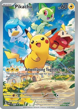 Pikachu - 027 (27) [SV: Scarlet & Violet Promo Cards] Holofoil - Deck Out Gaming