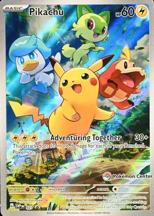 Pikachu - 027 (Pokemon Center Exclusive) (27) [SV: Scarlet & Violet Promo Cards] Holofoil - Deck Out Gaming