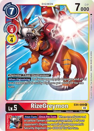 RizeGreymon (EX4-009) [Alternative Being Booster] Foil - Deck Out Gaming