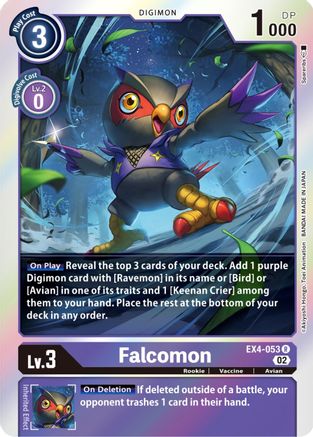 Falcomon (EX4-053) [Alternative Being Booster] Foil - Deck Out Gaming