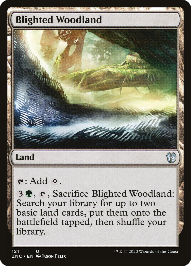 Blighted Woodland (121) [Zendikar Rising Commander] - Deck Out Gaming