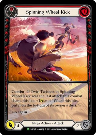 Spinning Wheel Kick (Red) - LGS141 (LGS141) [Flesh and Blood: Promo Cards] Rainbow Foil - Deck Out Gaming