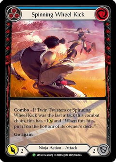 Spinning Wheel Kick (Blue) - LGS143 (LGS143) [Flesh and Blood: Promo Cards] Rainbow Foil - Deck Out Gaming