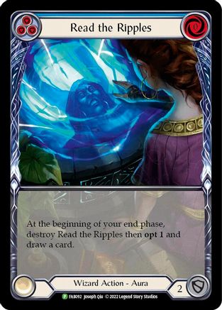 Read the Ripples (Blue) - FAB092 (FAB092) [Flesh and Blood: Promo Cards] Rainbow Foil - Deck Out Gaming