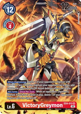 VictoryGreymon (Alternate Art) (EX4-012) [Alternative Being Booster] Foil - Deck Out Gaming