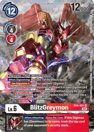 BlitzGreymon (Alternate Art) (EX4-051) [Alternative Being Booster] Foil - Deck Out Gaming