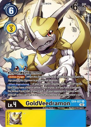 GoldVeedramon (Alternate Art) (EX4-027) [Alternative Being Booster] Foil - Deck Out Gaming