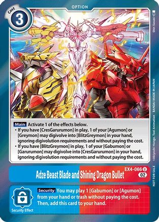 Adze Beast Blade and Shining Dragon Bullet (Alternate Art) (EX4-066) [Alternative Being Booster] Foil - Deck Out Gaming