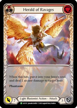 Herald of Ravages (Extended Art) (Red) -  LGS153 (LGS153) [Flesh and Blood: Promo Cards] Rainbow Foil - Deck Out Gaming
