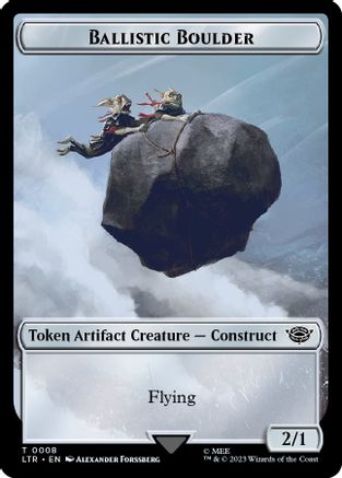 Ballistic Boulder // Food (0011) Double-Sided Token (8) [Universes Beyond: The Lord of the Rings: Tales of Middle-earth] foil - Deck Out Gaming