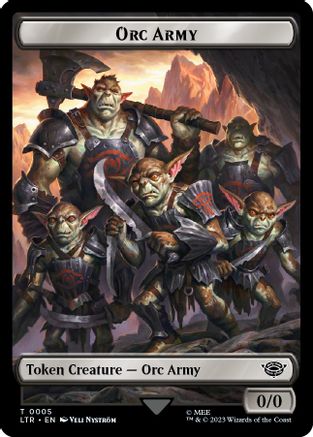 Orc Army (0005) // Food (0010) Double-Sided Token (5) [Universes Beyond: The Lord of the Rings: Tales of Middle-earth] - Deck Out Gaming