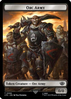 Orc Army (0006) // Food (0009) Double-Sided Token (6) [Universes Beyond: The Lord of the Rings: Tales of Middle-earth] foil - Deck Out Gaming